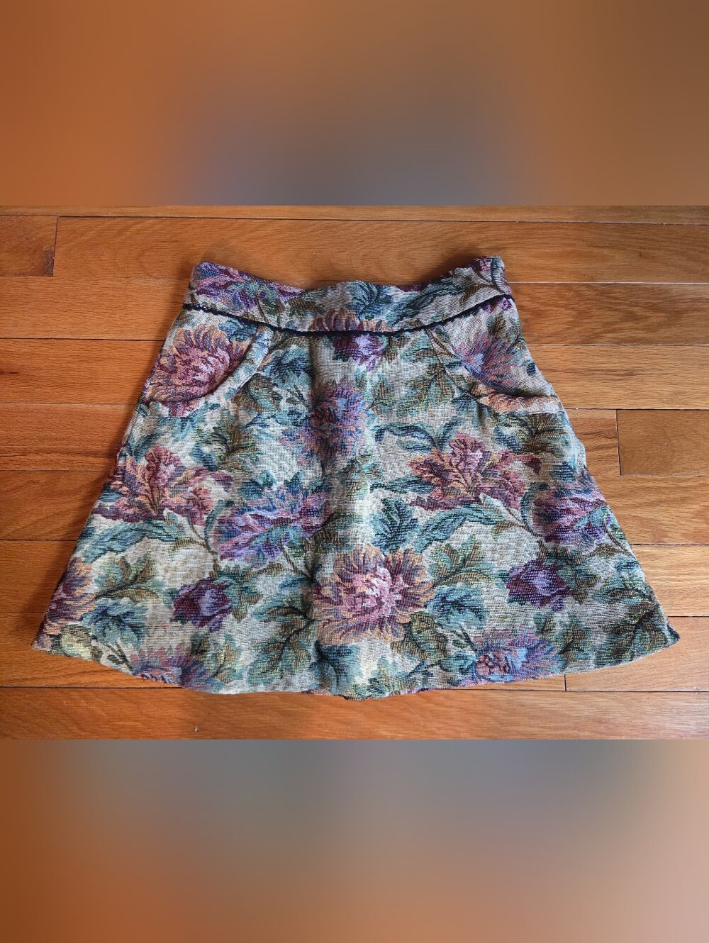 Free People Floral Tapestry A-Line Skirt